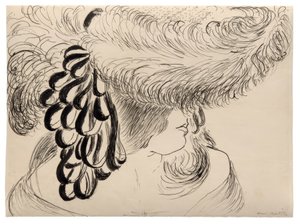 Mädchen mit Federhut (Mlle Antoinette) von Henri Matisse