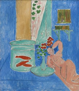 Goldfische und Skulptur von Henri Matisse