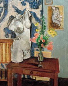 Der Gips-Torso, Blumenstrauß von Henri Matisse