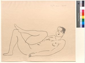 Liegender Akt mit angewinkeltem Bein: Beinstudie von Henri Matisse