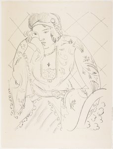Orientalin mit dreiblättrigem Kreuz von Henri Matisse
