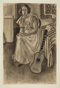 Sitzendes Modell mit Gitarre von Henri Matisse