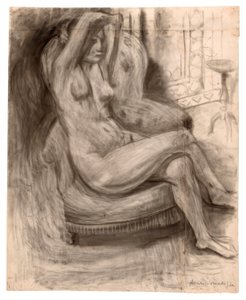 Sitzender Akt mit erhobenen Armen von Henri Matisse