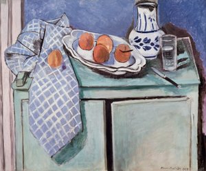 Stillleben auf einem grünen Sideboard von Henri Matisse