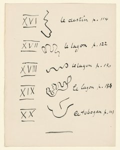 Tisch der Bilder 4. Aus "Jazz". S. 152 von Henri Matisse