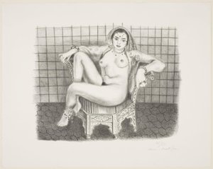 Junger Hindu, nackt auf einem Stuhl sitzend von Henri Matisse