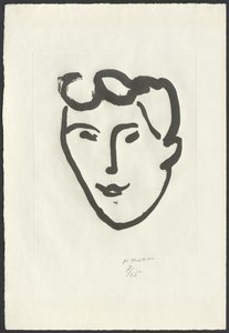 Gesicht einer Frau [Maske mit Lockenrollen] von Henri Matisse