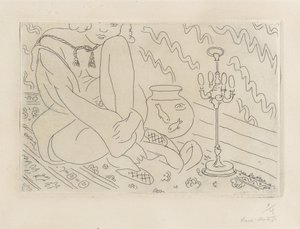 Frau, die in einem Innenraum sitzt von Henri Matisse