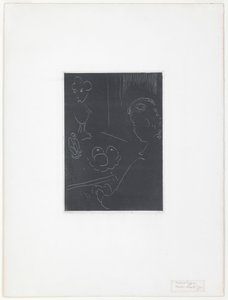 Junge Frau in einem Interieur mit Früchten und Skulpturen von Henri Matisse