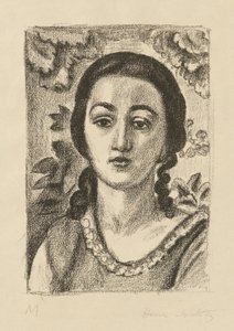 Junge Frau mit braunen Locken von Henri Matisse