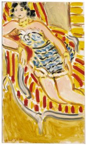 Junge Frau auf einem Sofa von Henri Matisse