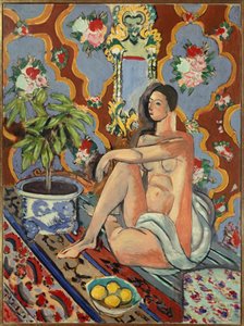 Dekorative Figur in einem ornamentalen Hintergrund 1925 von Henri Matisse