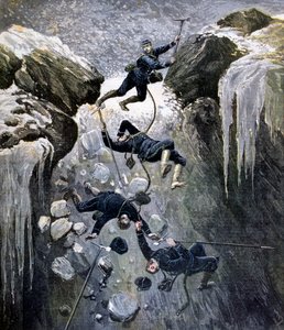 Ein schrecklicher Unfall in den Alpen, 1892