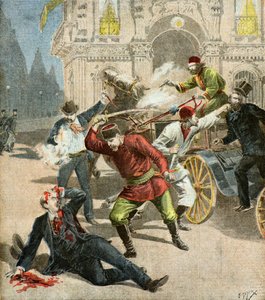 Ermordung von Herrn Stamboulof, 1895 (Illustration) von Henri Meyer