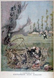 Ballonexplosion in Hal, Belgien, 1895