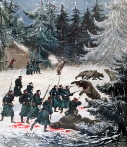 Bärenangriff, Russland, 1892 von Henri Meyer