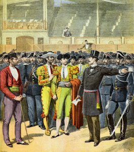 Stierkampfverbot im Süden Frankreichs, 1895 (Illustration)