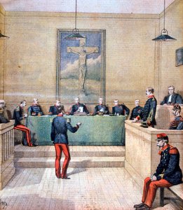 Hauptmann Dreyfus vor dem Kriegsgericht, 1894