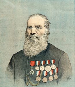Porträt von Louis Joseph Andre Delacour, Ritter der Ehrenlegion 1897 (Gravur)