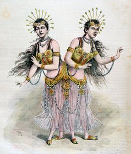 Rosa und Josepha Blazek, siamesische Zwillinge aus Böhmen, 1891