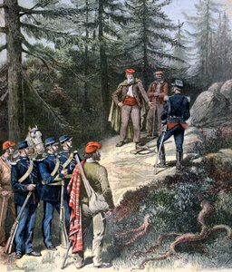 Der korsische Bandit Jacques Bellacoscia ergibt sich der Polizei, 1892