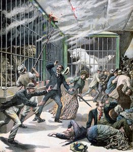 Der Vorfall im Menagerie, Montceau-les-Mines, Frankreich, 1891 von Henri Meyer