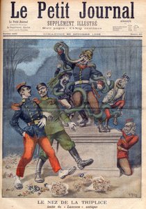 Die Nase der Triplice nach Laokoon. Deutschland, Österreich, Italien, vor der französisch-russischen Allianz in „Le Petit Journal“, 25. Oktober