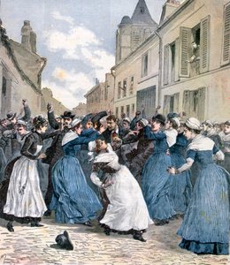 Die Wegnahme der Geisteskranken in Villejuif, Paris, 1891 von Henri Meyer