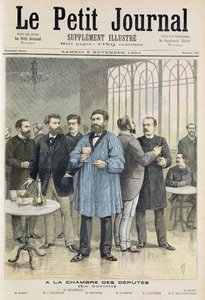 Titelblatt, das die Bar im Haus der Abgeordneten darstellt, Illustration aus der illustrierten Beilage von Le Petit Journal, 5. November