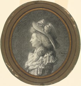 Frau im Profil, nach links gewandt, 1784