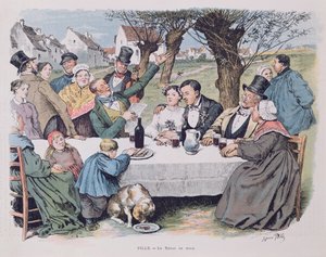 Hochzeitsfeier, Ende des 19. Jahrhunderts