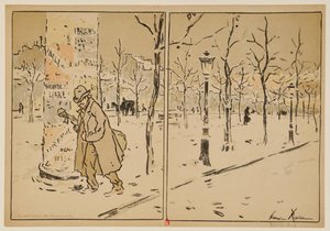 Paris im Winter: Programm für das Théâtre Libre, Saison 1889-1890 von Henri Rivière