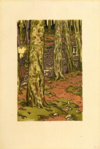 Waschplatz im Wald bei Loguivy von Henri Rivière