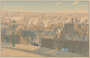 Pariser Landschaften: Paris gesehen von Montmartre von Henri Rivière