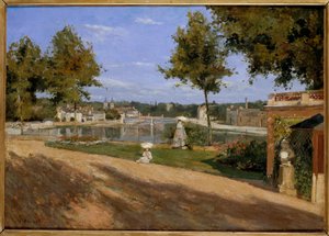 Die Terrasse an der Seine bei Melun von Henri Rouart