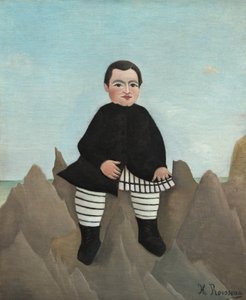 Junge auf den Felsen von Henri Rousseau