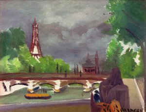 Skizze, Blick auf den Eiffelturm und den Trocadéro von Henri Rousseau