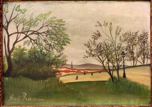 Landschaft mit Glockenturm