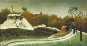 Sägewerk, Vororte von Paris von Henri Rousseau