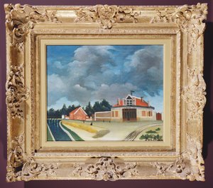 Die Stuhlfabrik in Alfortville, um 1897 von Henri Rousseau