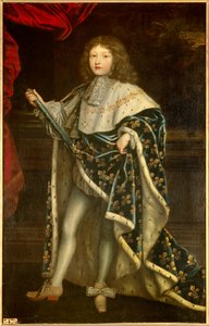 Porträt von Ludwig XIV. als Kind (1638-1715) im heiligen Kostüm von Henri Testelin