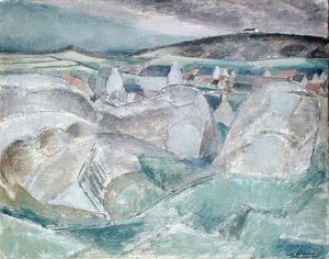 Dorf in den Bergen von Henri Victor Gabriel Le Fauconnier