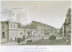Die Bank von Frankreich von der Rue Croix-Petits-Champs, graviert von Eugene Dubois, 1800 von Henri after Courvoisier Voisin
