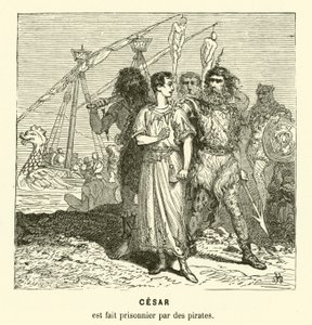 Julius Caesar wird von kilikischen Piraten gefangen genommen, während er die Ägäis überquert, ca. 75 v. Chr.