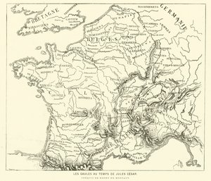 Länder der Gallier zur Zeit von Julius Caesar (Stich) von Henri de (after) Montaut