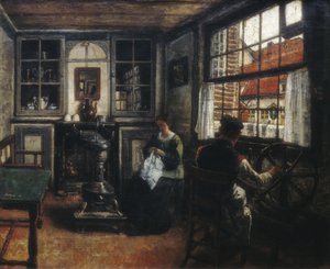 Die Spinnerin von Henri de Braekeleer
