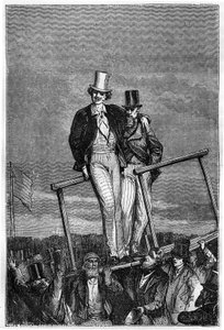 Illustration des Buches „Von der Erde zum Mond“ von Jules Verne, Hetzel-Ausgabe - Les voyages extraordinaires von Henri de Montaut