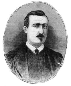Porträt von Antoine Alphonse Chassepot (1833-1905) Waffenschmied und Erfinder des gleichnamigen Gewehrs - Zeichnung von Henry de Montaut von Henri de Montaut