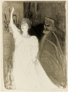 Bartet und Mounet-Sully, in Antigone von Henri de Toulouse-Lautrec