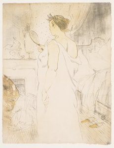 Elles: Frau mit Handspiegel von Henri de Toulouse-Lautrec